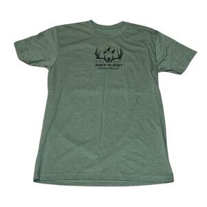 Down to Hunt Green T-shirt, Small